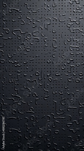 A black background with perforated holes.