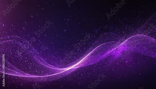 Glitter light pastel color particles stage and light shine. digital purple particles wave and light abstract background with shining dots stars 