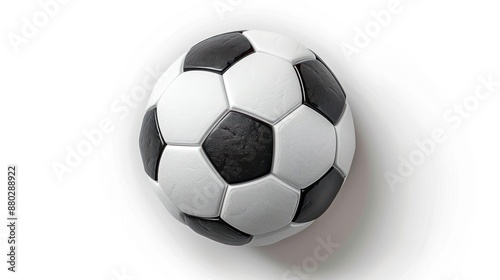 Classic Soccer Ball on White Background