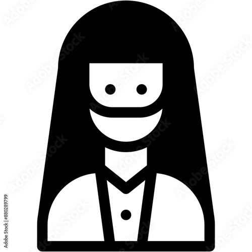 Vector Icon Muslim, woman, paranja, niqab