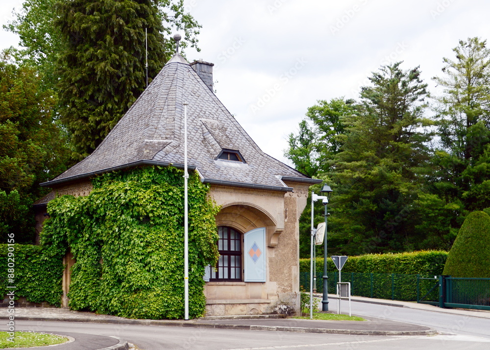 Historical Castle Berg in the Town Colmar, Luxemburg Historical Castle Berg in the Town Colmar, Luxemburg