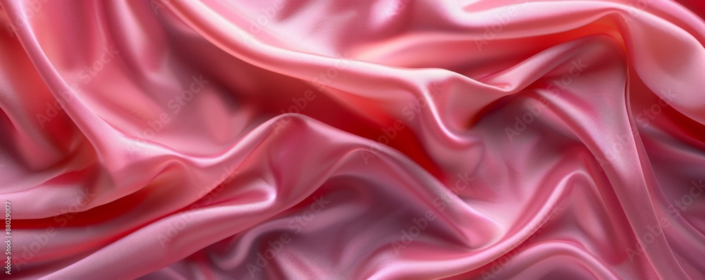 Obraz premium Smooth Silk Fabric Texture Background, 4K hyperrealistic photo