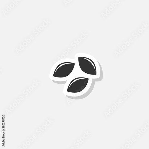 Seed icon sticker isolated on gray background