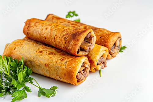 a plate of food with some meat and cheese photo
