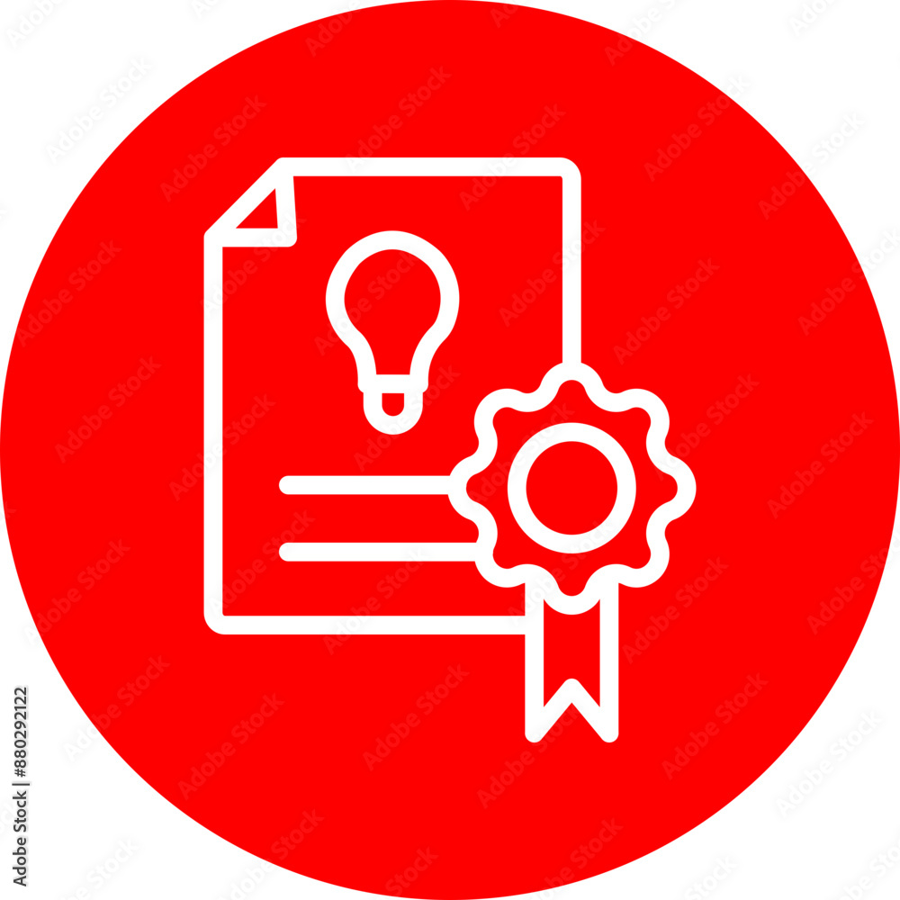 Patent Vector Line White Circle Red Patent Vector Line White Circle Red