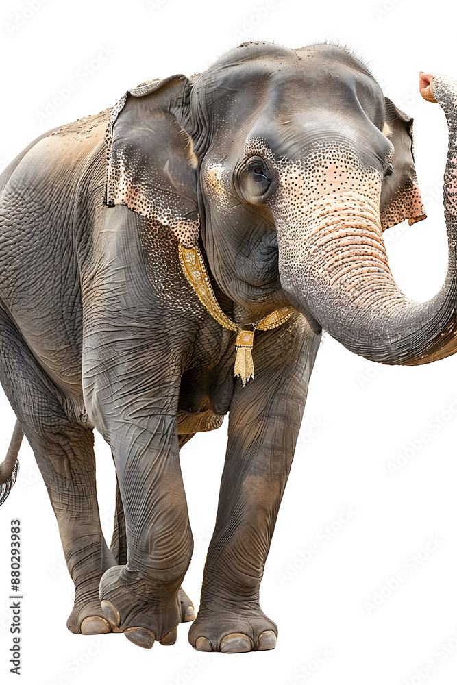 Fototapeta premium Indian elephant female greeting cutout