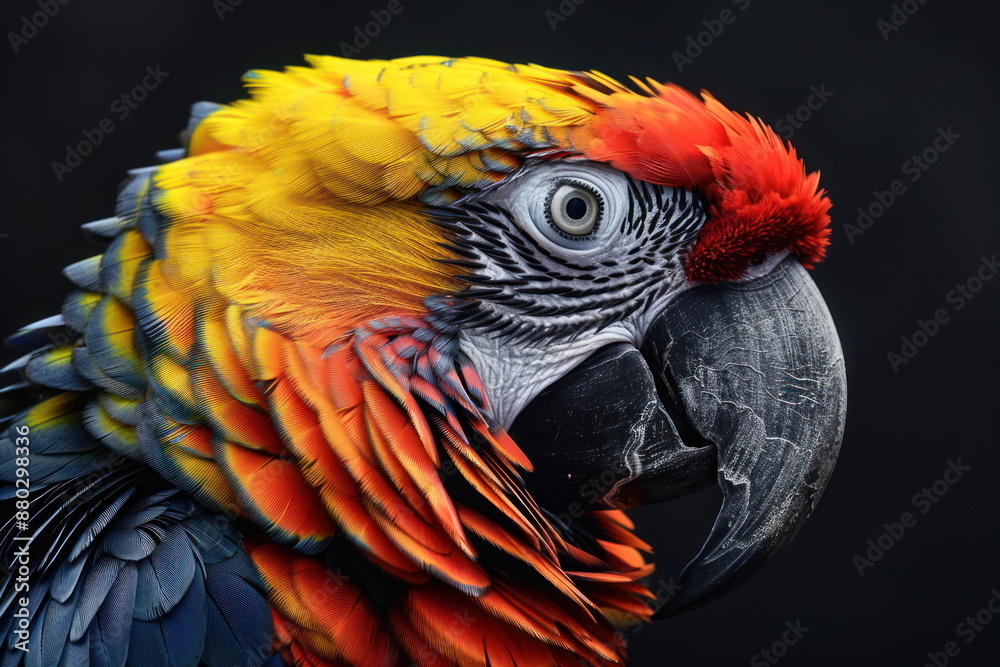 Obraz premium closeup colorful of parrot, bird