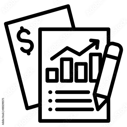 Income Statement Icons For Design Elements 