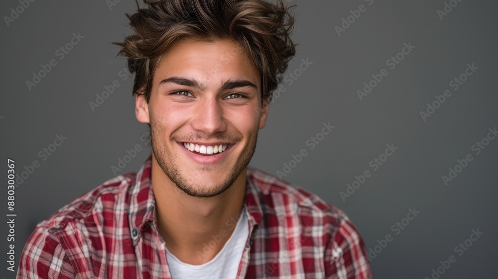 The smiling young man. The smiling young man.