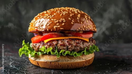 The delicious cheeseburger photo