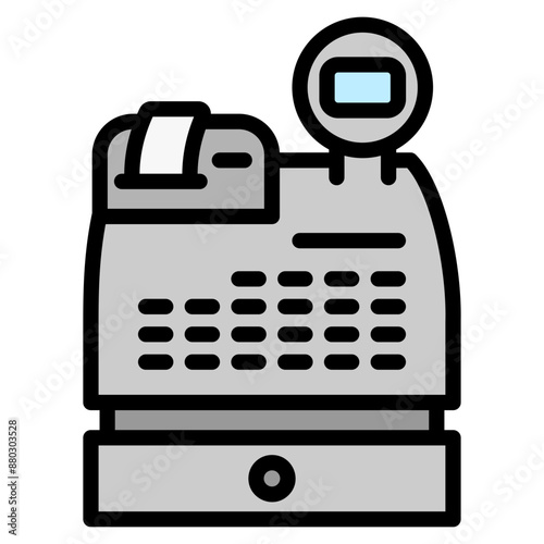 Cash Register Icons For Design Elements 