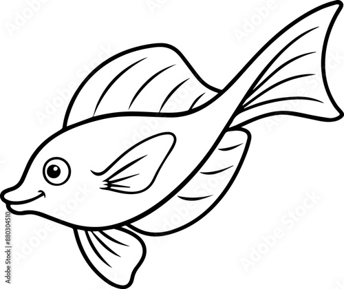 Flying fish illustration logo icon t-shirt design website and app icon vector illustrations 