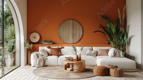 terracotta color living room decor ideas