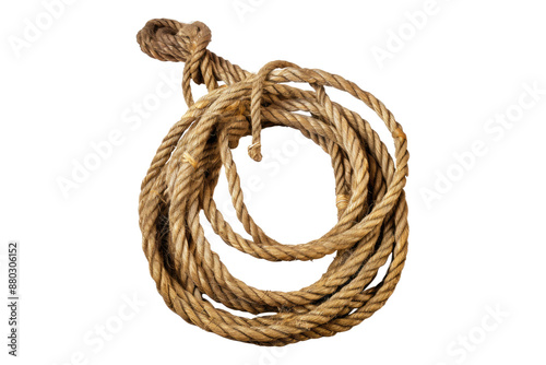 Lasso rope cut isolated on transparent background