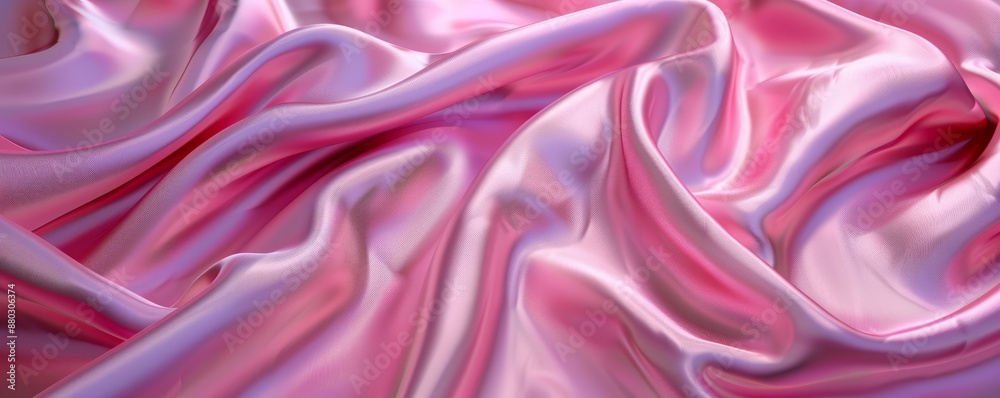 Fototapeta premium Smooth Silk Fabric Texture Background, 4K hyperrealistic photo