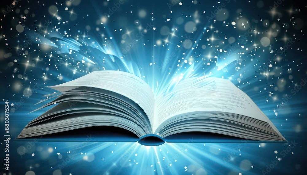 High Resolution Sapphire Open Book 3D Render Set for Educational Use High Resolution Sapphire Open Book 3D Render Set for Educational Use