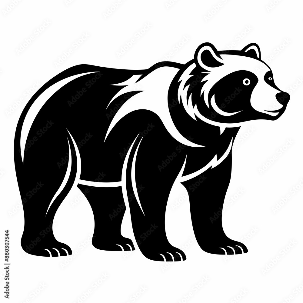 Fototapeta premium silhouette of a bear