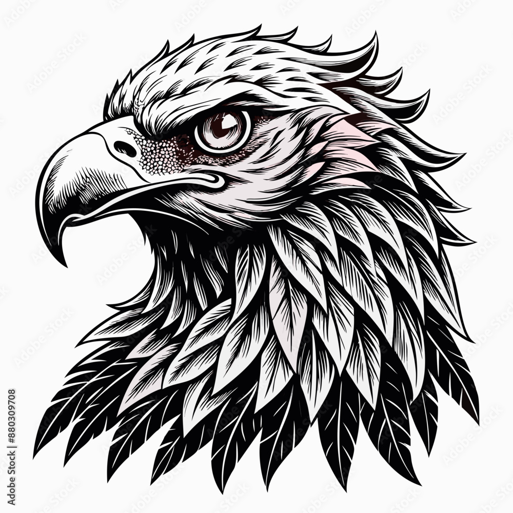 Obraz premium eagle head isolated on white