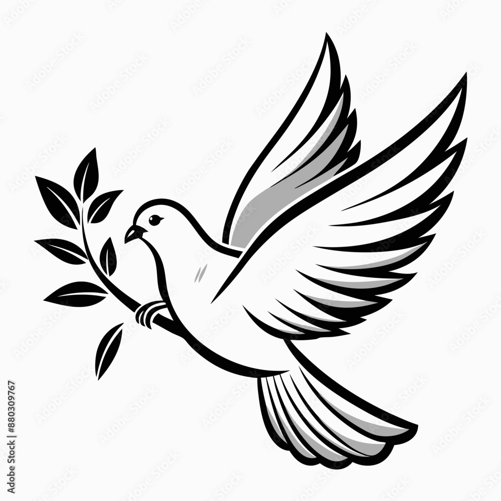 Fototapeta premium dove of peace vector