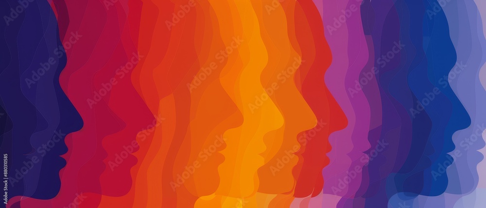 Inclusive Pride Month Design with Triadic Color Scheme and Animation. Inclusive Pride Month Design with Triadic Color Scheme and Animation.