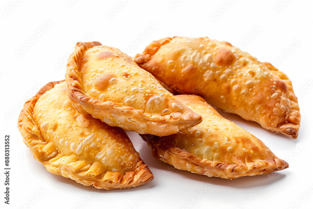three pastries are sitting on a white surface three pastries are sitting on a white surface