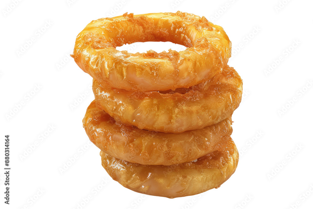 Onion ring isolated on transparent background