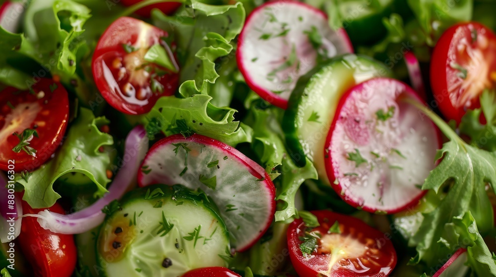 Fresh Mixed Green Salad with Vinaigrette Fresh Mixed Green Salad with Vinaigrette