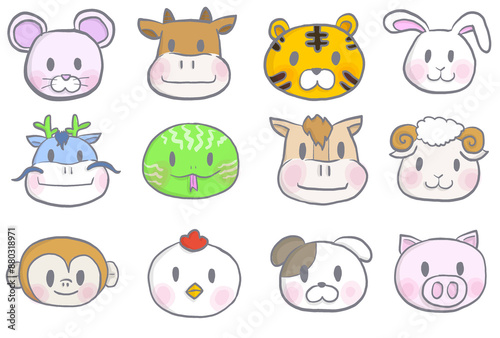 12 zodiac signs (animal) - 12간지 동물 캐릭터 