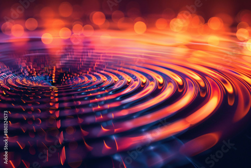 Abstract visualization of acoustic vibrations.