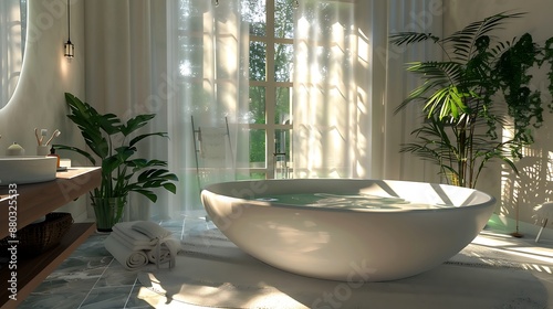 bathroom interior with bathtub