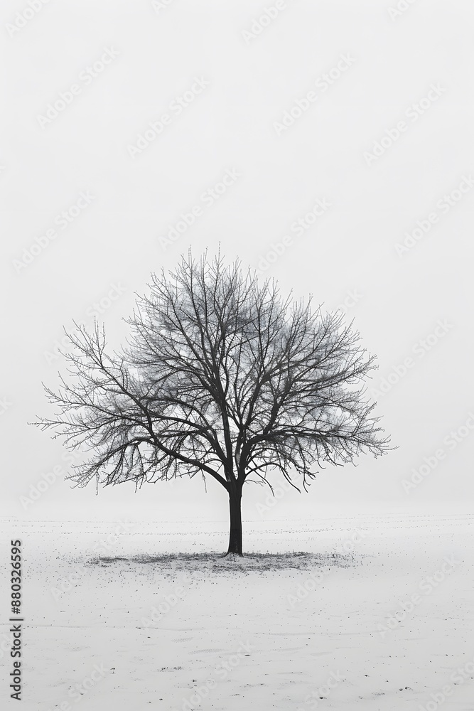 Fototapeta premium Black and white minimalism, fine art for a funeral home