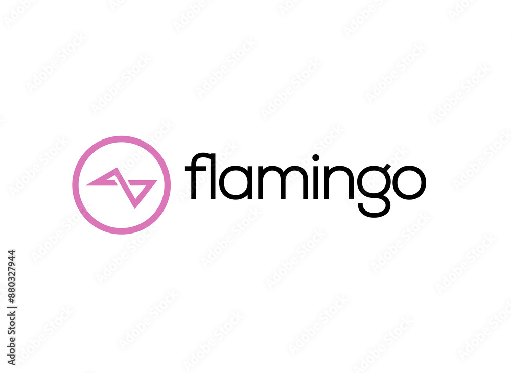 flying flamingo line logo design infinity symbol flying flamingo line logo design infinity symbol