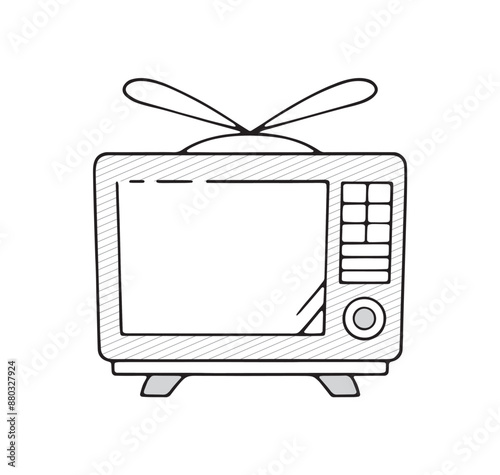 シンプルな古いテレビアイコン