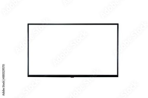 TV hanging on the wall isolated on white background