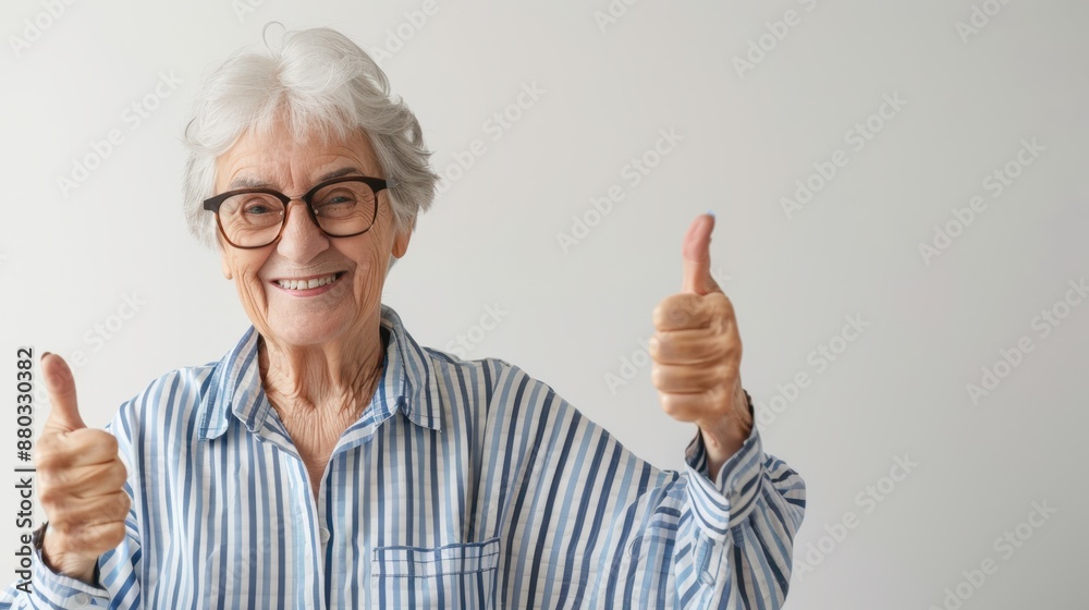 Elderly Woman with Thumbs Up Elderly Woman with Thumbs Up