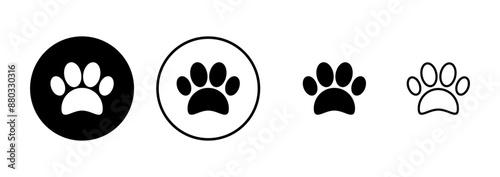 Paw icon vector isolated on white background. Paw Print icon