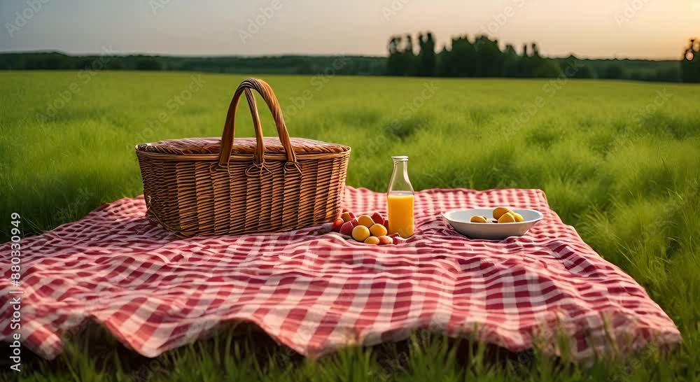 A serene picnic scene with soft blooms in a sunny, flower-filled park. A serene picnic scene with soft blooms in a sunny, flower-filled park.