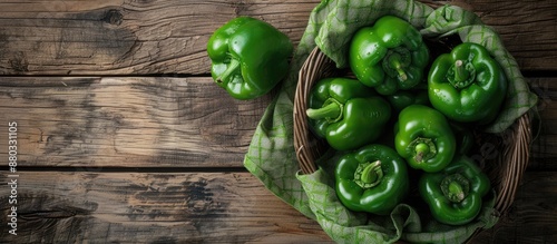 Freshly harvested green pep...