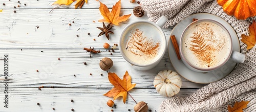 Autumn themed beverage with...