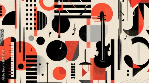 Wallpaper Mural Abstract Music Pattern. Torontodigital.ca