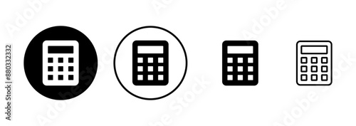 Calculator icon vector isolated on white background. Calculator vector icon. Accounting icon