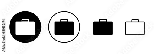 Briefcase icon vector isolated on white background. Briefcase vector icon