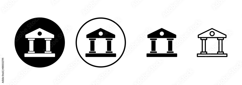 Bank icon vector isolated on white background. bank vector icon, museum, university Bank icon vector isolated on white background. bank vector icon, museum, university