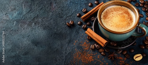 Homemade coffee cup with co...