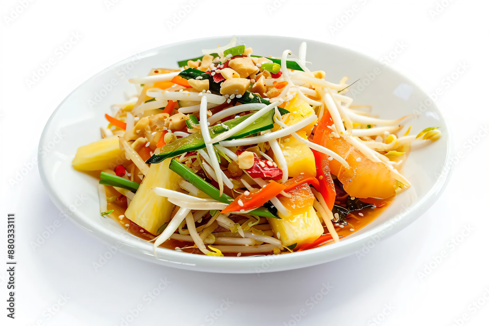 a white bowl filled with a salad of vegetables a white bowl filled with a salad of vegetables
