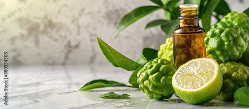 Fresh bergamot fruits and a...