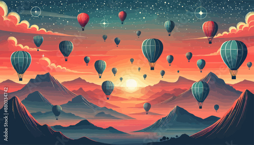 Balloon Sunset