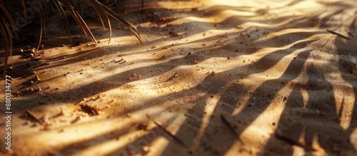 Focus on sandy ground with ...