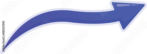 Blue wavy arrow is pointing to the right direction