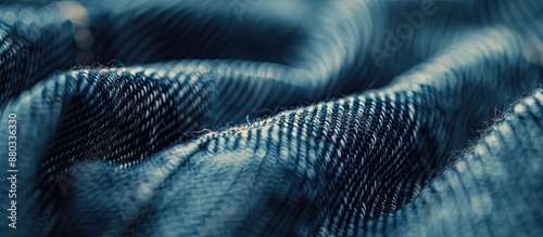 Detailed close up of denim ...